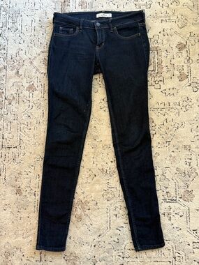 Hollister Women's Skinny Jeans - Dark Blue Wash